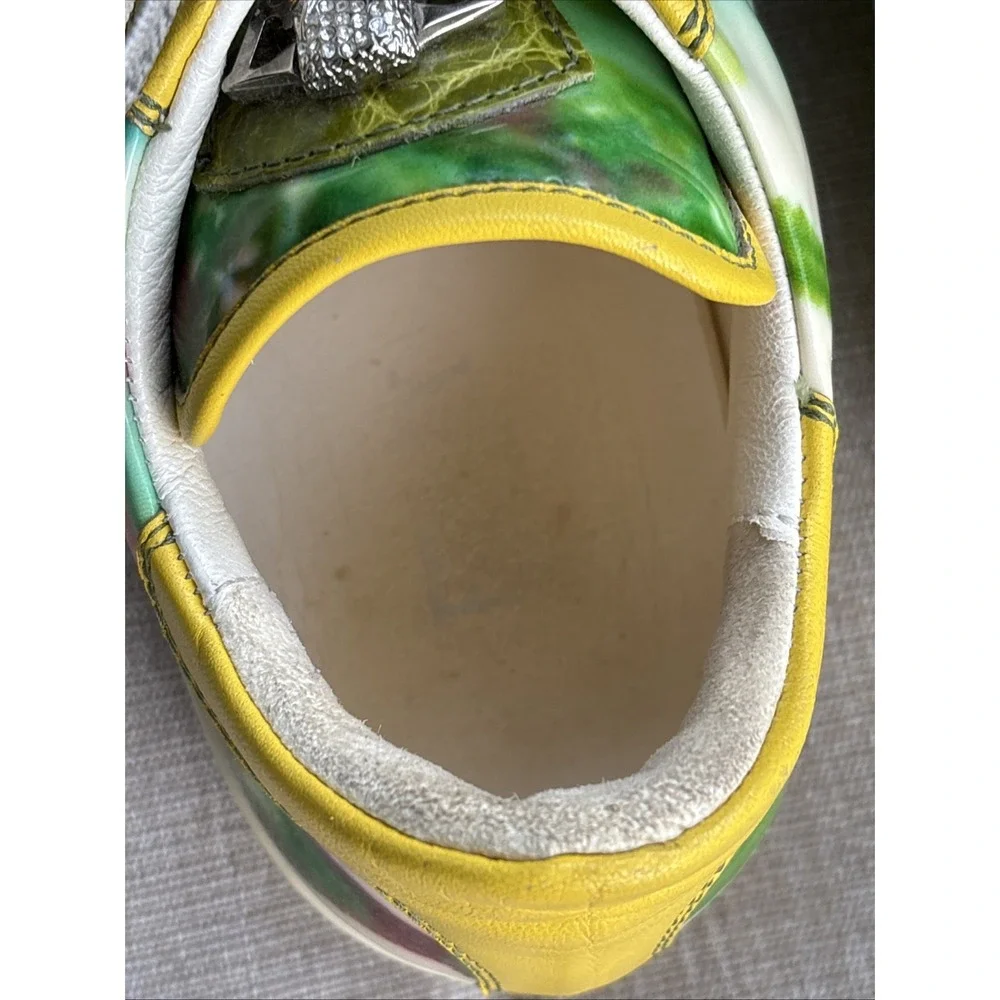 Fennix Green Crocodile Alligator Exotic Leather Italy Size 10 Luxury Designer